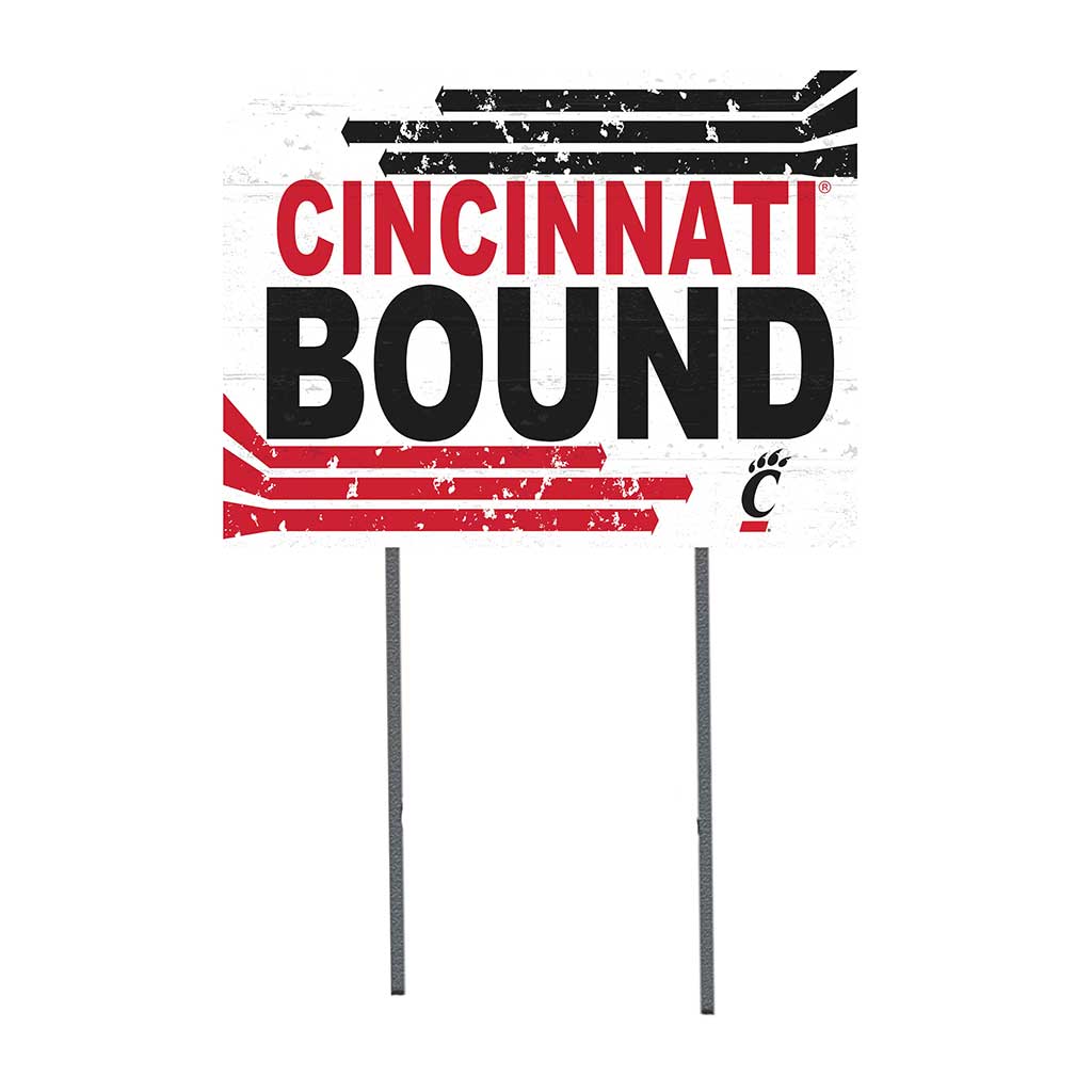 18x24 Lawn Sign Retro School Bound Cincinnati Bearcats