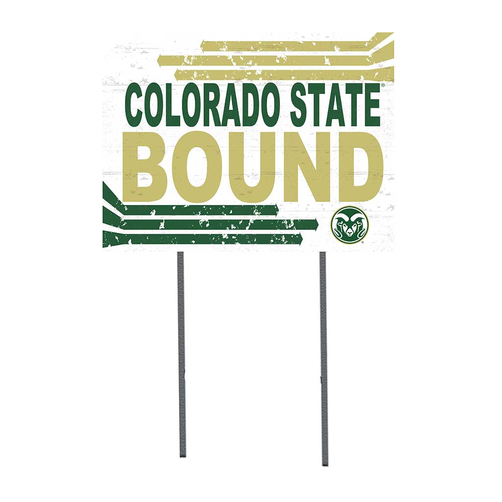 18x24 Lawn Sign Retro School Bound Colorado State-Ft. Collins Rams