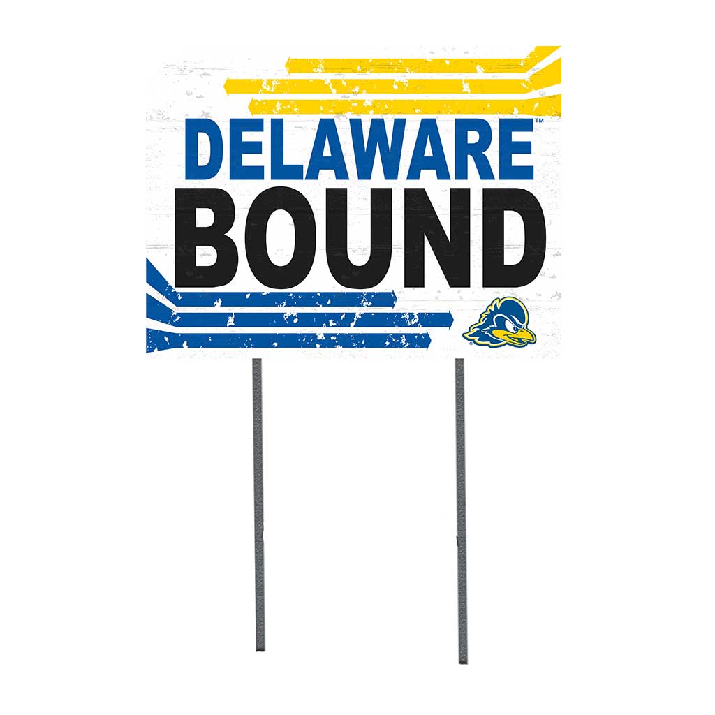 18x24 Lawn Sign Retro School Bound Delaware Fightin Blue Hens