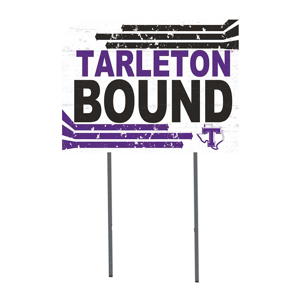 18x24 Lawn Sign Retro School Bound Tarleton State University Texans