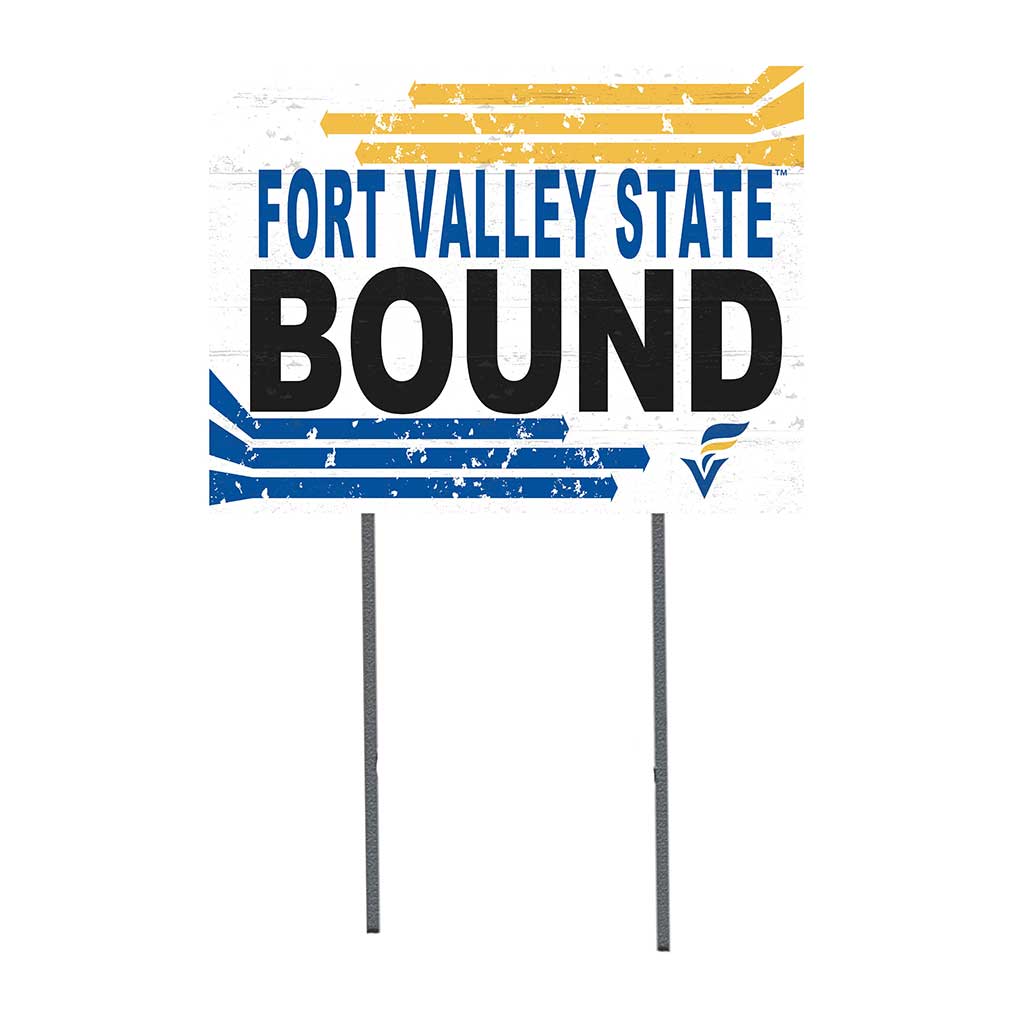 18x24 Lawn Sign Retro School Bound Fort Valley State Wildcats