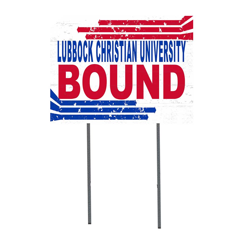 18x24 Lawn Sign Retro School Bound Lubbock Christian Chaparrals