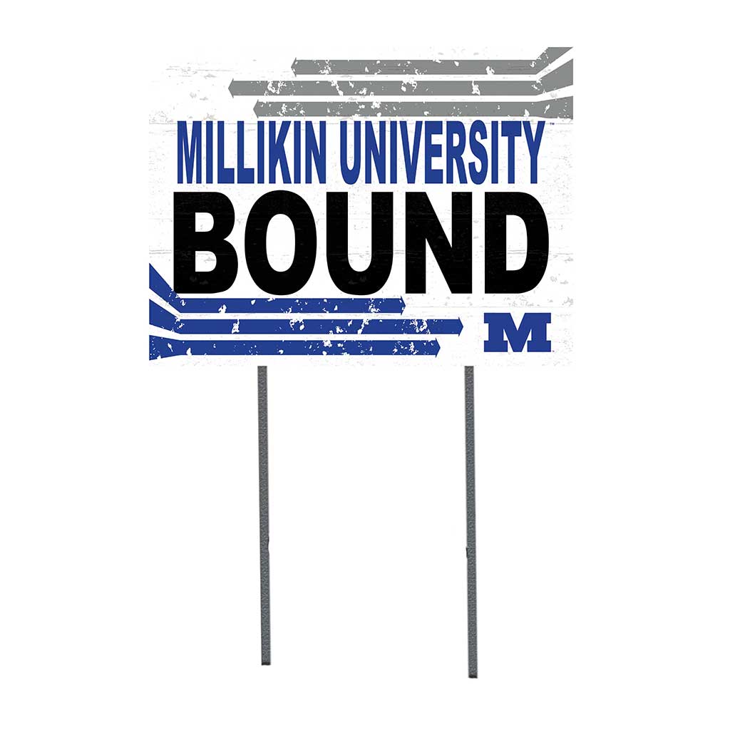 18x24 Lawn Sign Retro School Bound Millikin University Big Blue
