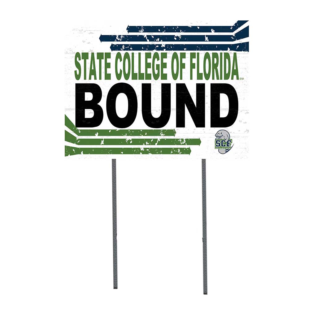 18x24 Lawn Sign Retro School Bound State College of Florida Manatees