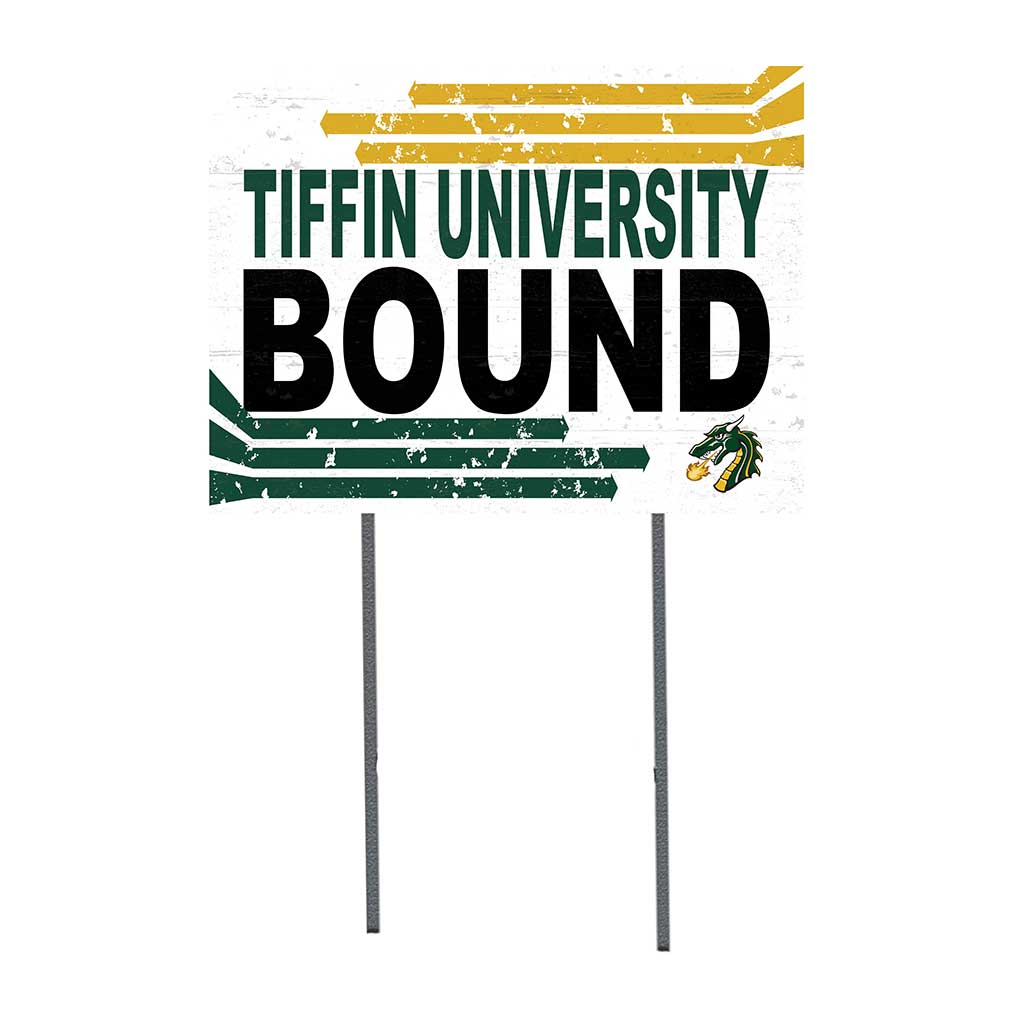 18x24 Lawn Sign Retro School Bound Tiffin University Dragons