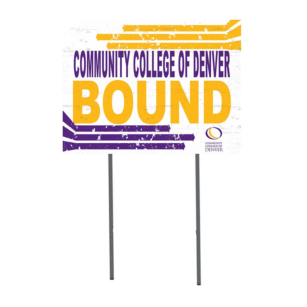 18x24 Lawn Sign Retro School Bound Community College of Denver