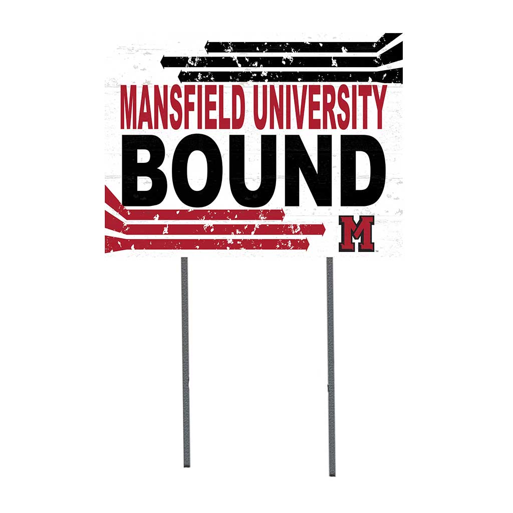 18x24 Lawn Sign Retro School Bound Mansfield University Mountaineers