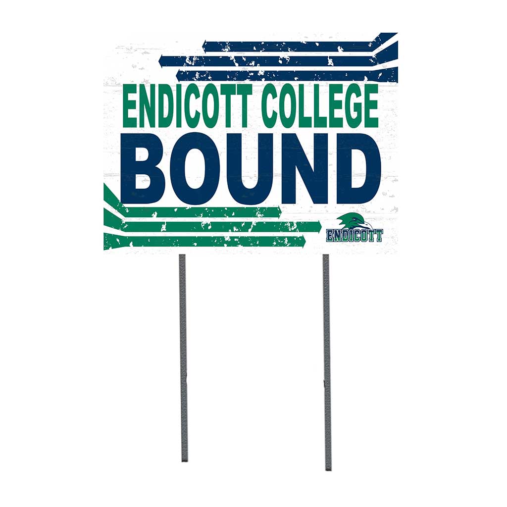 18x24 Lawn Sign Retro School Bound Endicott College Gulls
