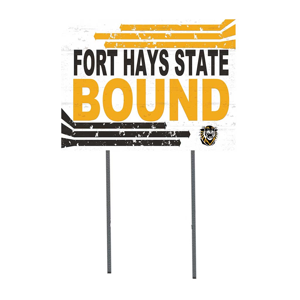 18x24 Lawn Sign Retro School Bound Fort Hays State Tigers