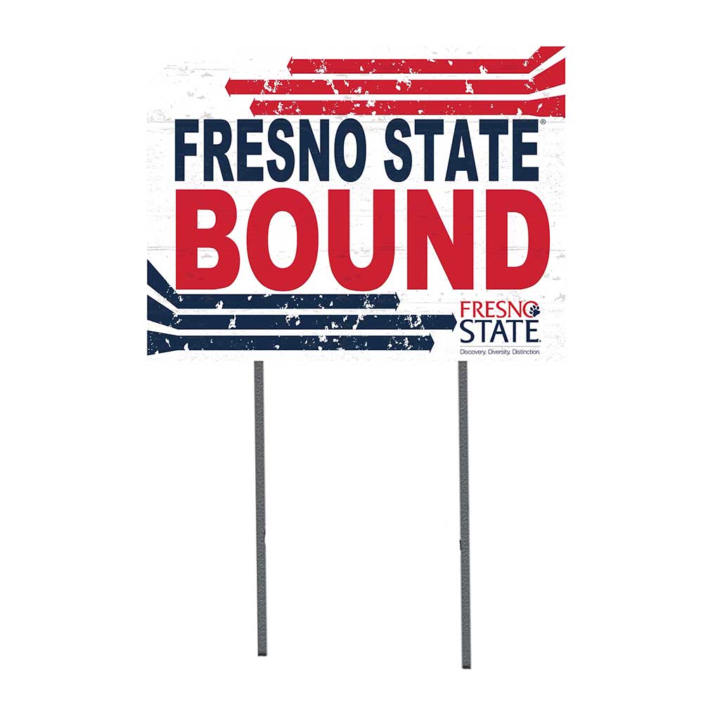 18x24 Lawn Sign Retro School Bound Fresno State Bulldogs