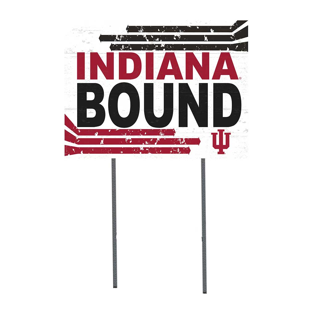 18x24 Lawn Sign Retro School Bound Indiana Hoosiers