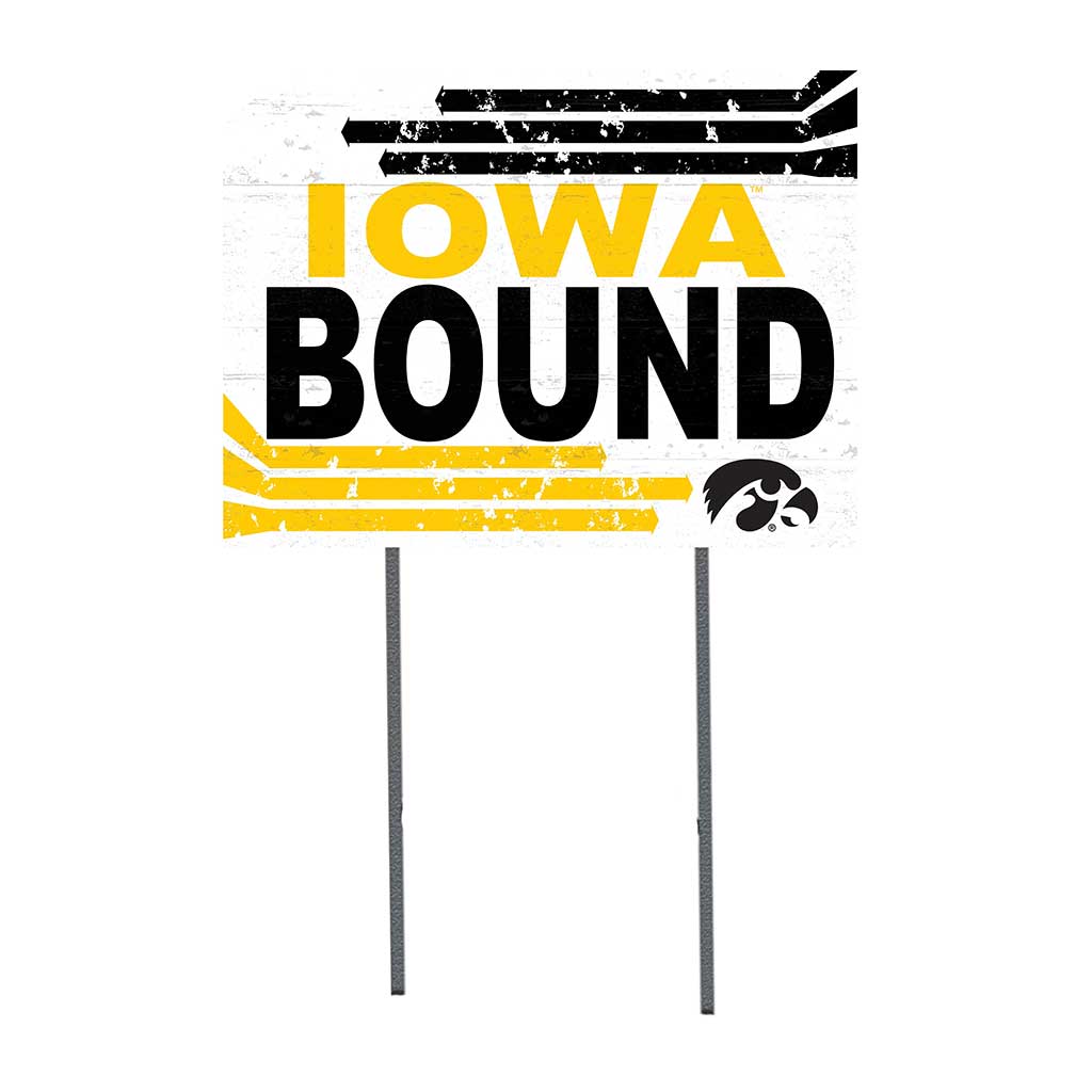 18x24 Lawn Sign Retro School Bound Iowa Hawkeyes