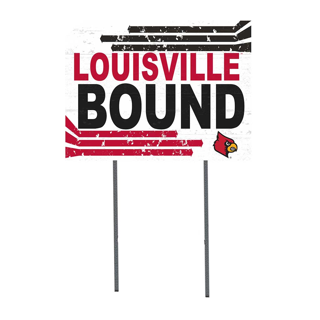 18x24 Lawn Sign Retro School Bound Louisville Cardinals