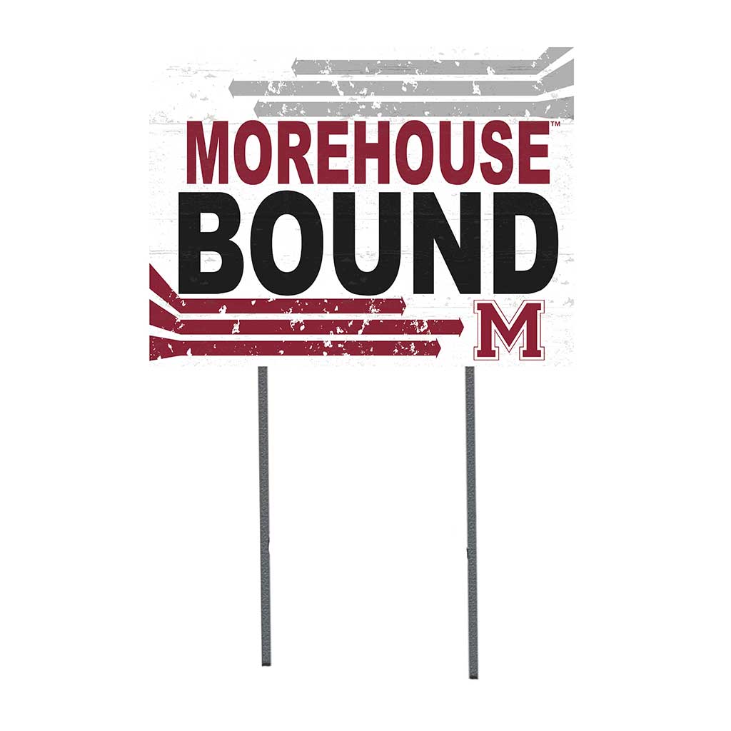 18x24 Lawn Sign Retro School Bound Morehouse College Maroon Tigers