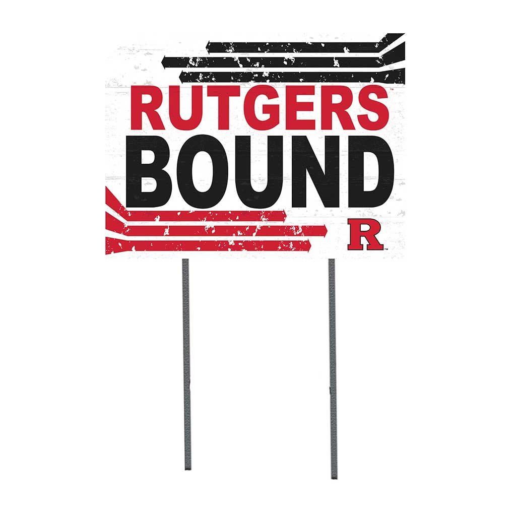 18x24 Lawn Sign Retro School Bound Rutgers Scarlet Knights