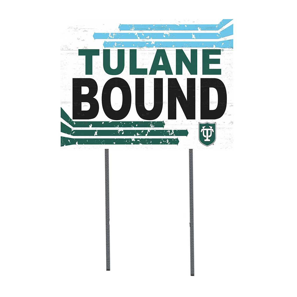 18x24 Lawn Sign Retro School Bound Tulane Green Wave