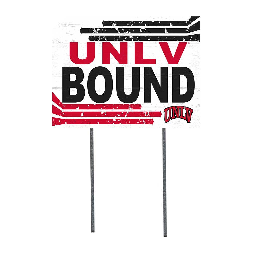 18x24 Lawn Sign Retro School Bound University of Nevada Las Vegas Rebels