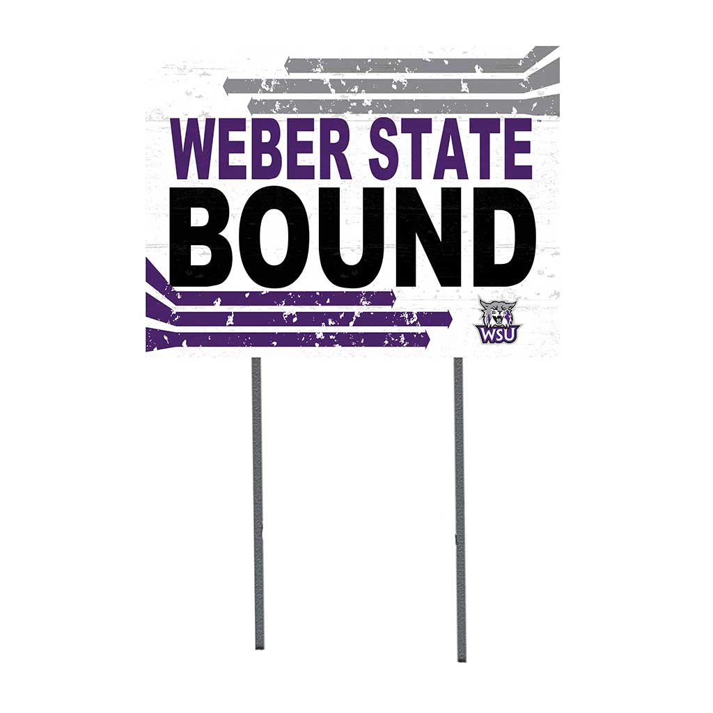 18x24 Lawn Sign Retro School Bound Weber State Wildcats