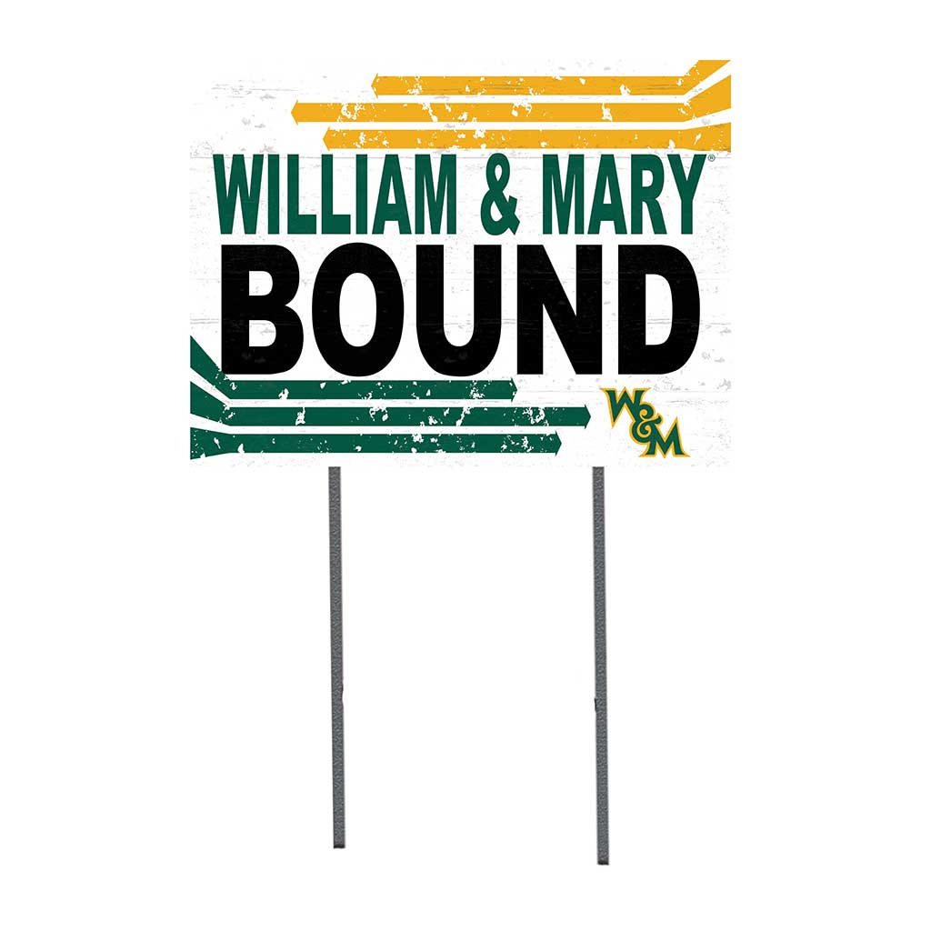 18x24 Lawn Sign Retro School Bound William and Mary Tribe