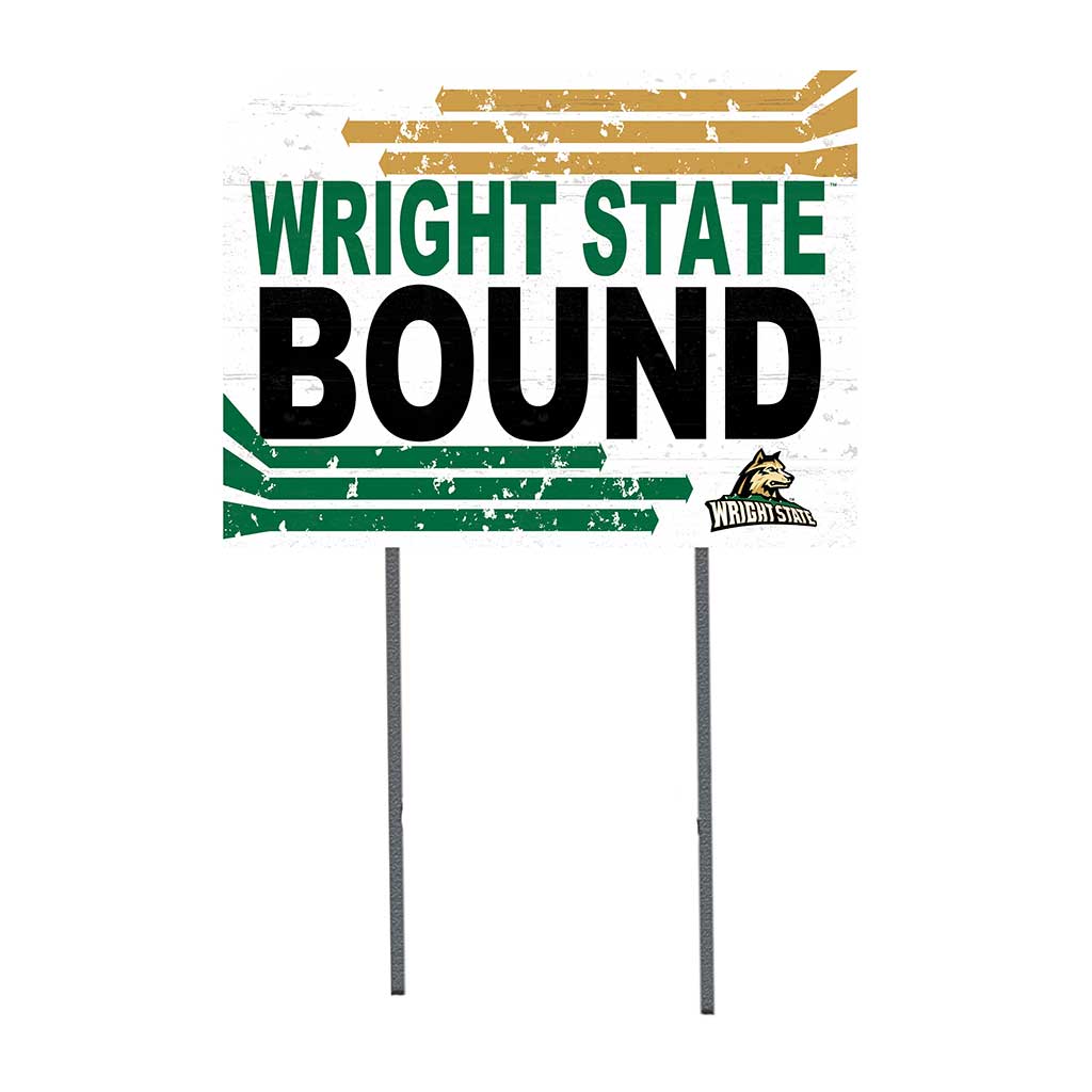 18x24 Lawn Sign Retro School Bound Wright State University Raiders