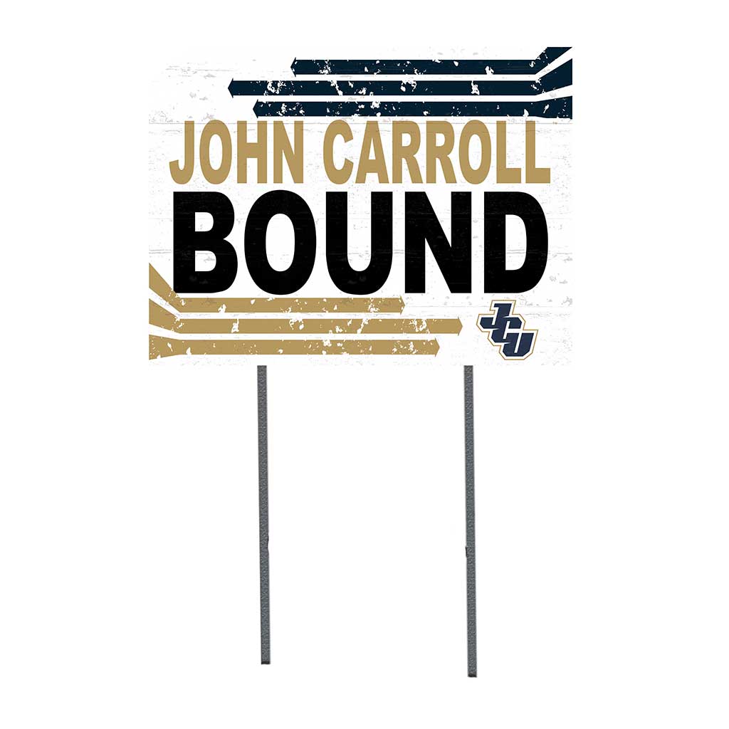 18x24 Lawn Sign Retro School Bound John Carroll University Blue Streaks