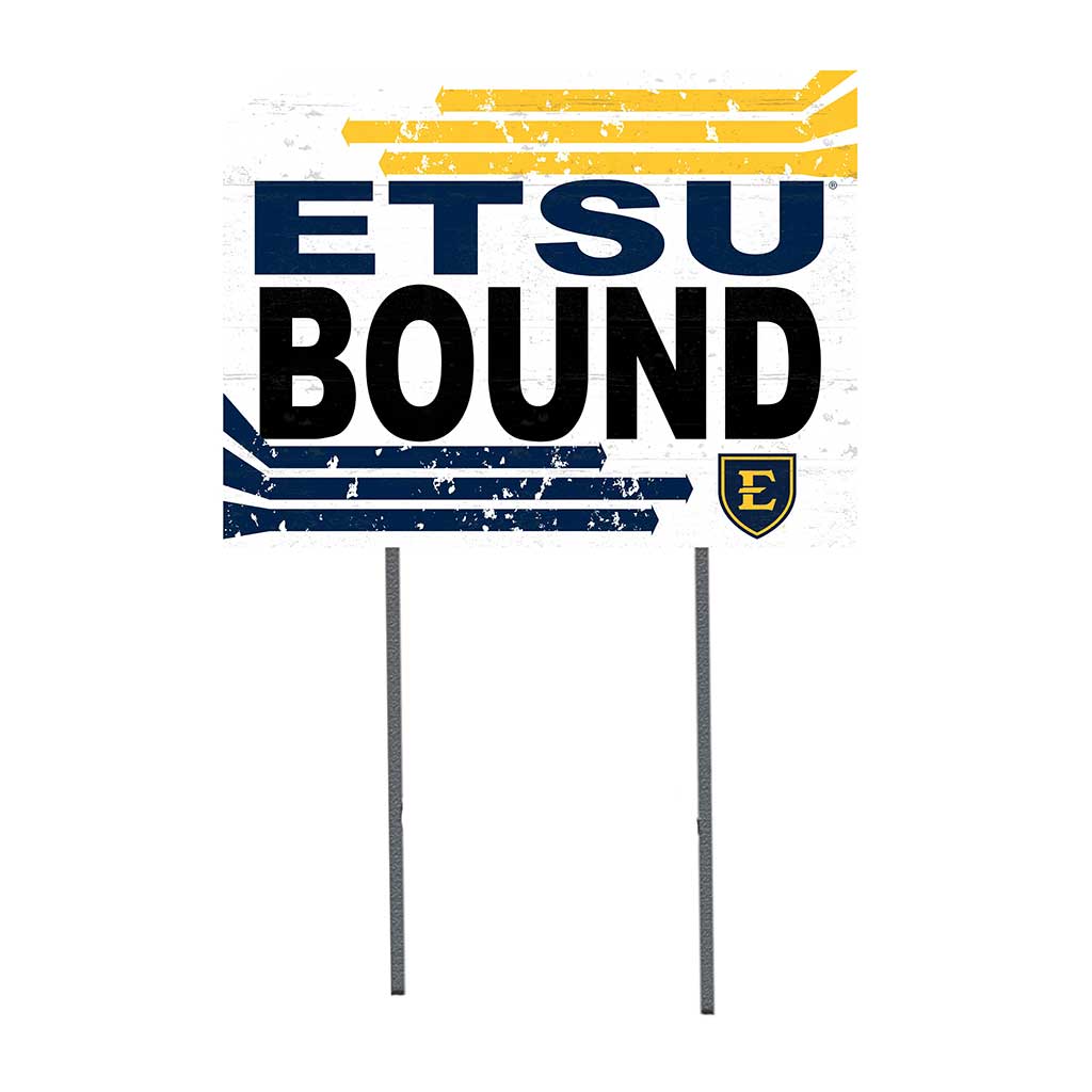 18x24 Lawn Sign Retro School Bound East Tennessee State Buccaneers