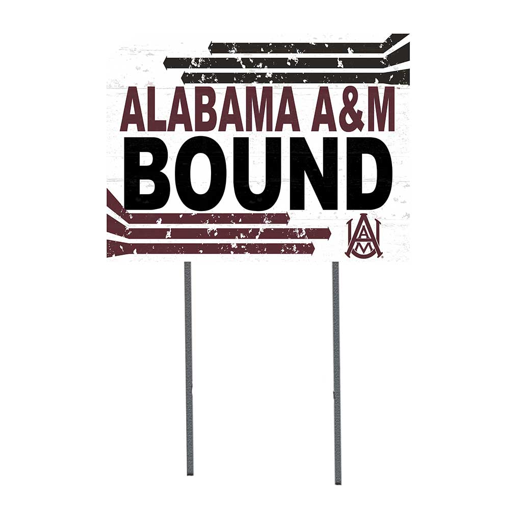18x24 Lawn Sign Retro School Bound Alabama A&M Bulldogs