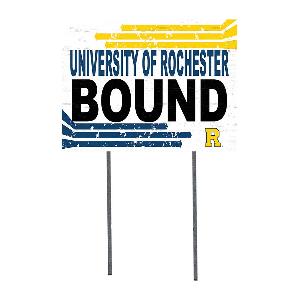 18x24 Lawn Sign Retro School Bound University of Rochester Yellowjackets