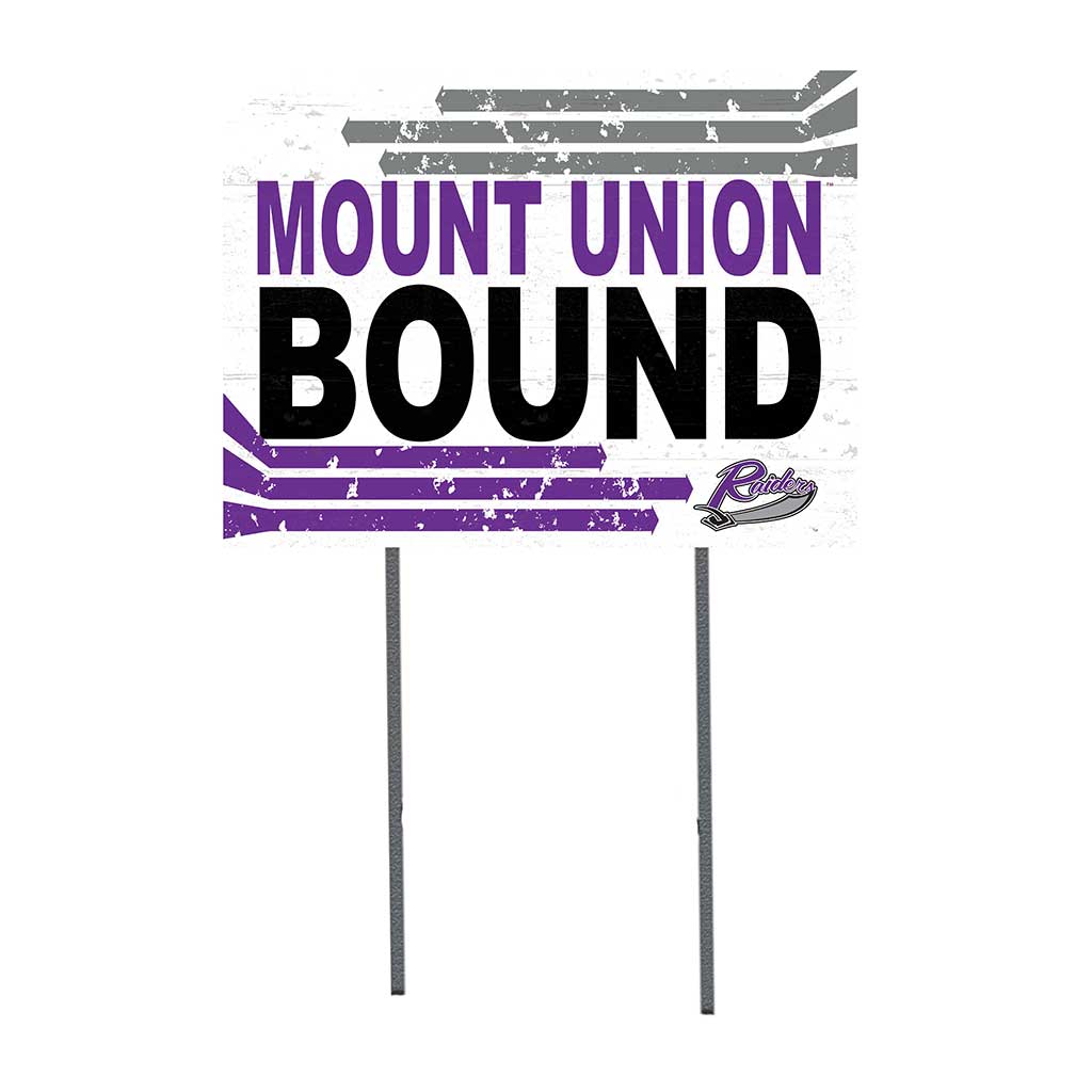 18x24 Lawn Sign Retro School Bound University of Mount Union Raiders