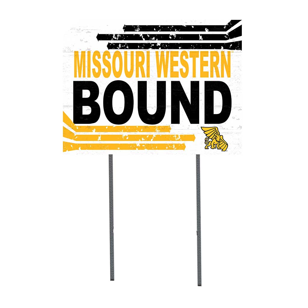 18x24 Lawn Sign Retro School Bound Missouri Western State University Griffons