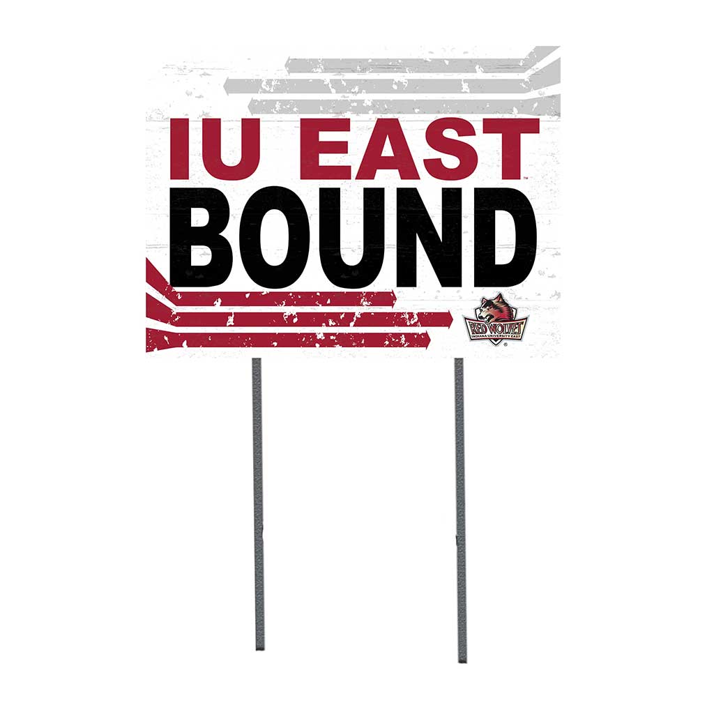 18x24 Lawn Sign Retro School Bound Indiana University East Red Wolves