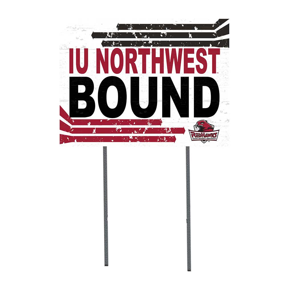 18x24 Lawn Sign Retro School Bound Indiana University Northwest Redhawks