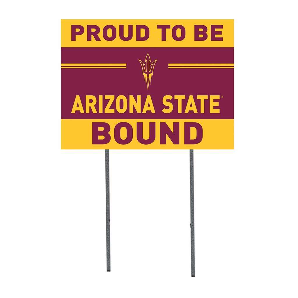 18x24 Lawn Sign Proud to be School Bound Arizona State Sun Devils
