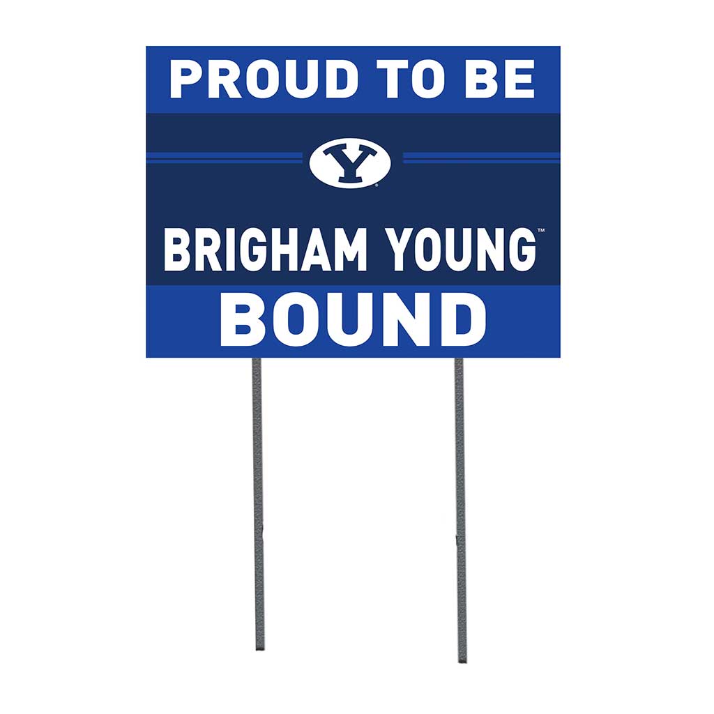 18x24 Lawn Sign Proud to be School Bound Brigham Young Cougars