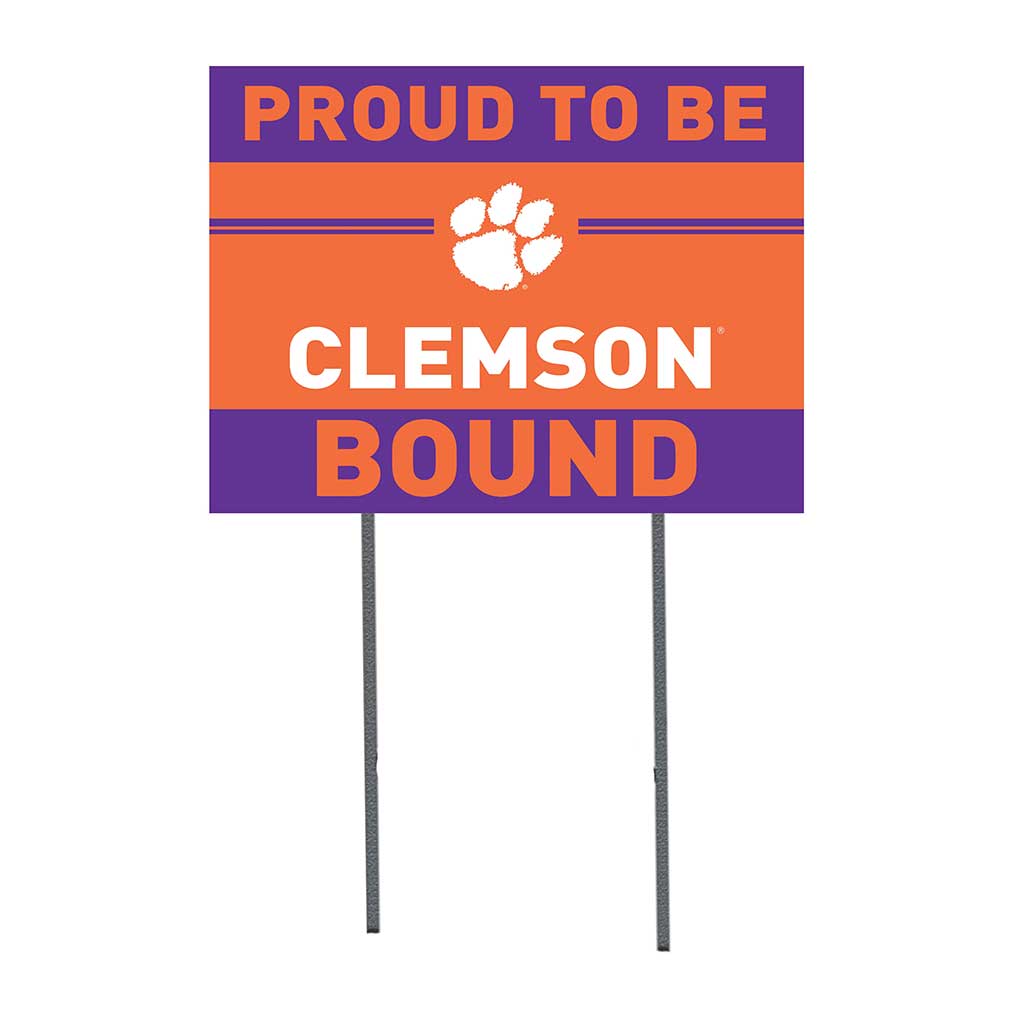 18x24 Lawn Sign Proud to be School Bound Clemson Tigers