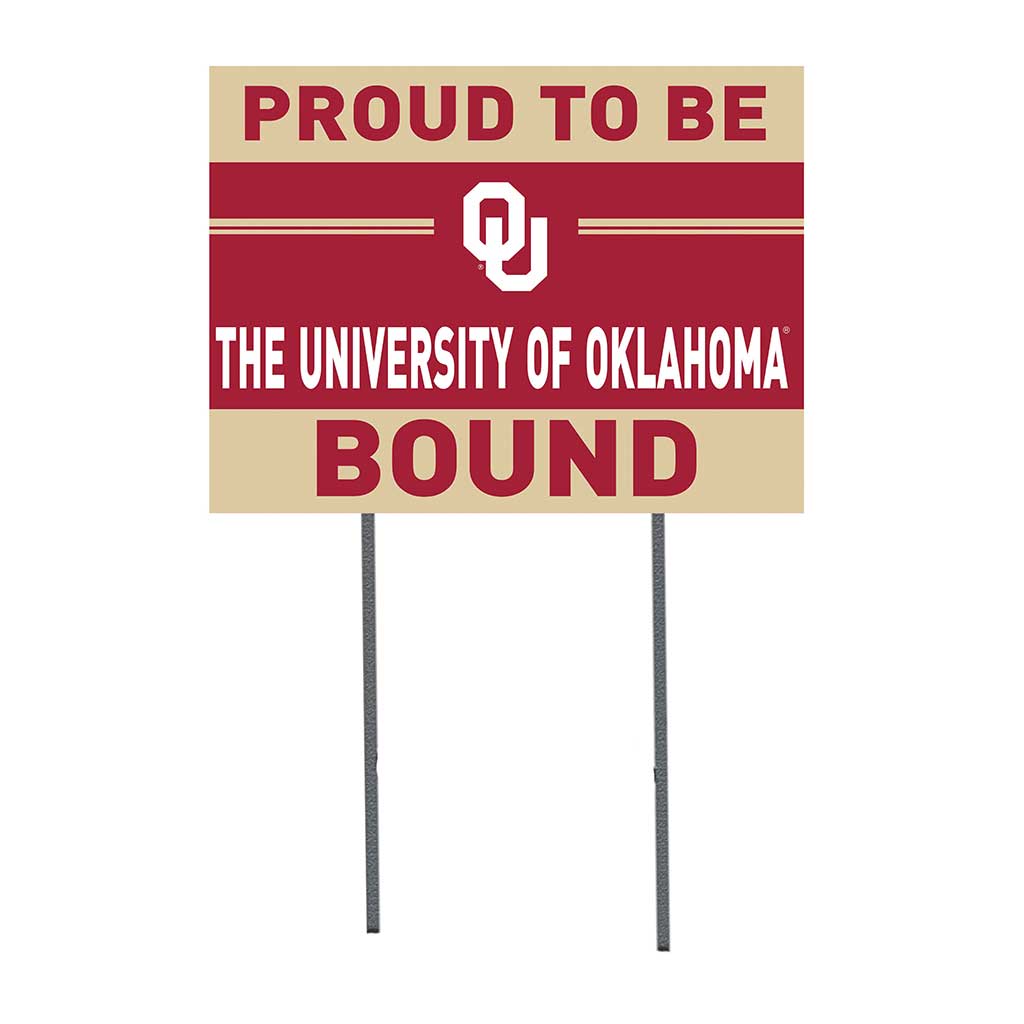 18x24 Lawn Sign Proud to be School Bound Oklahoma Sooners