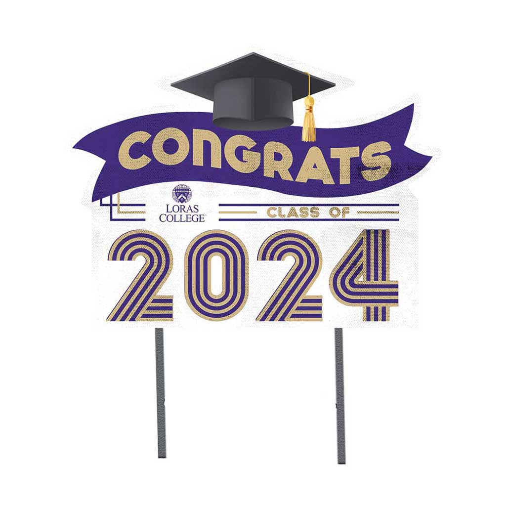 18x24 Congrats Graduation Lawn Sign Loras College Duhawks