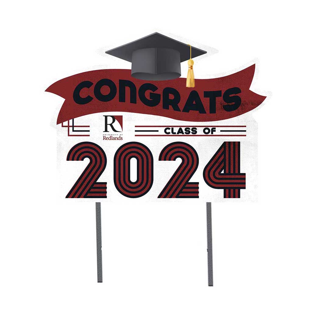 18x24 Congrats Graduation Lawn Sign University of Redlands Bulldogs