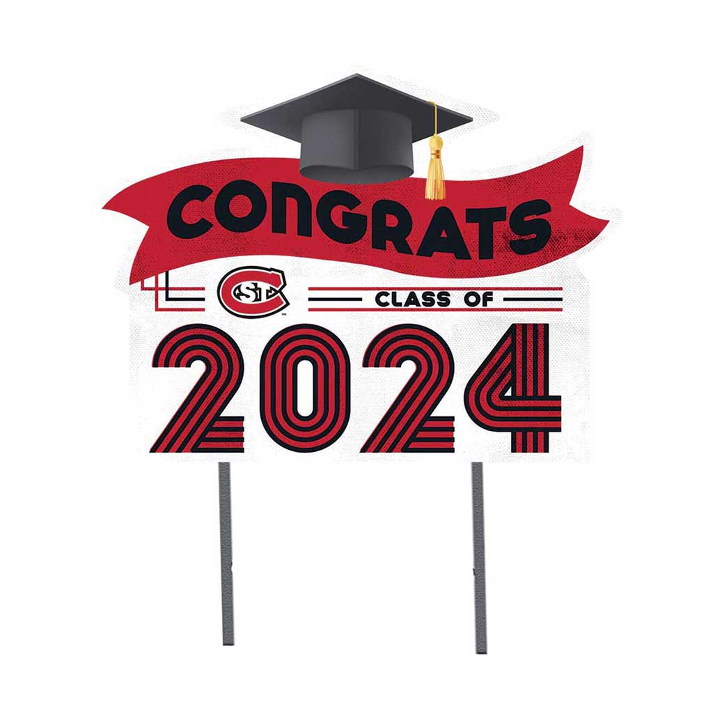 18x24 Congrats Graduation Lawn Sign St. Cloud State Huskies