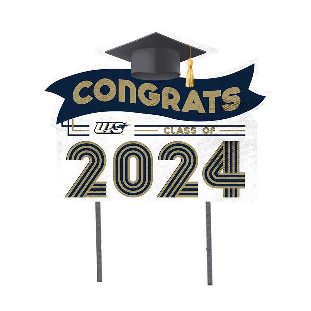 18x24 Congrats Graduation Lawn Sign University of Illinois Springfield Prairie Stars