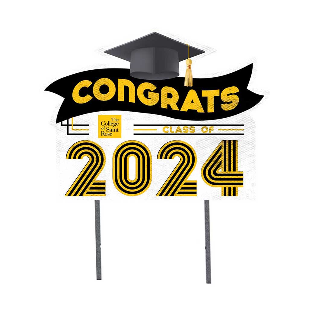 18x24 Congrats Graduation Lawn Sign The College of Saint Rose Golden Knights