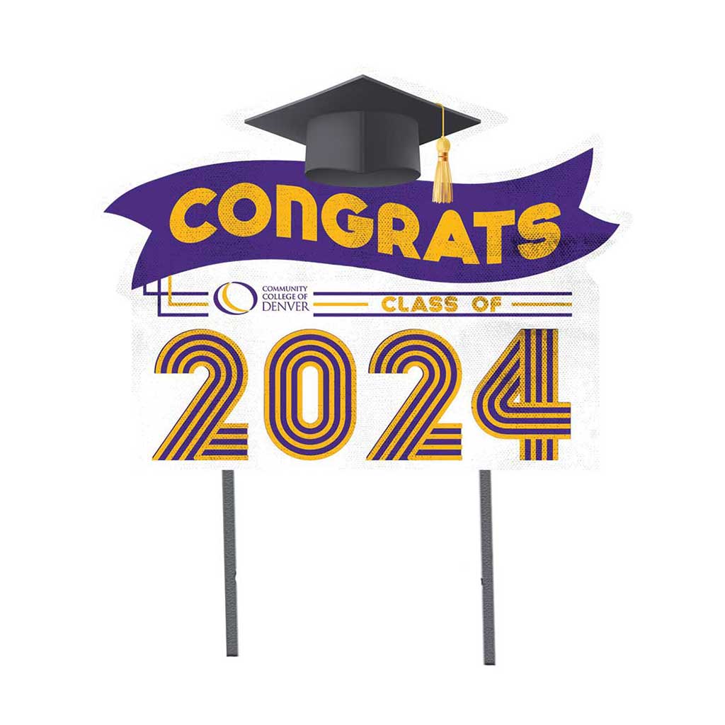 18x24 Congrats Graduation Lawn Sign Community College of Denver