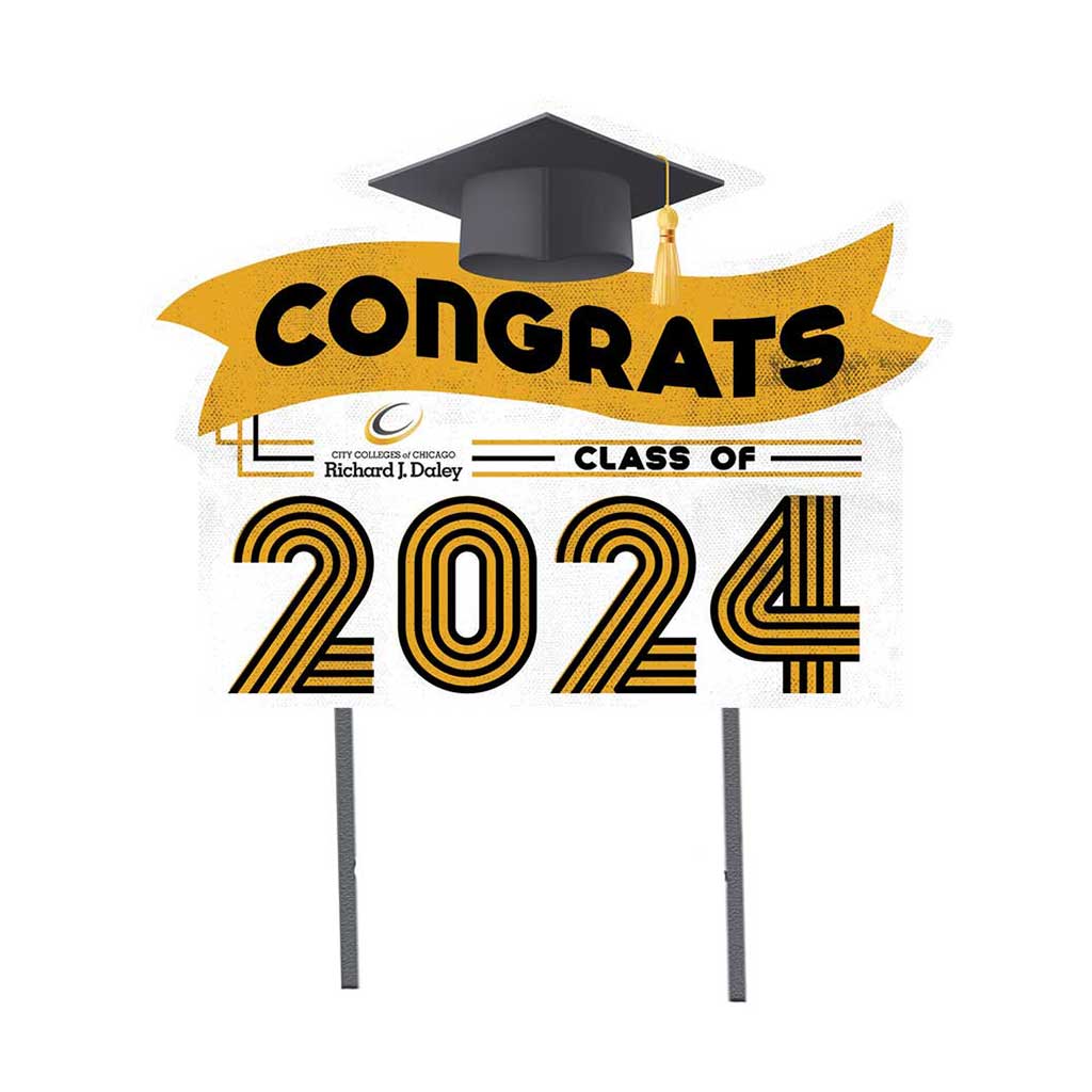 18x24 Congrats Graduation Lawn Sign Richard J Daley College Bulldogs