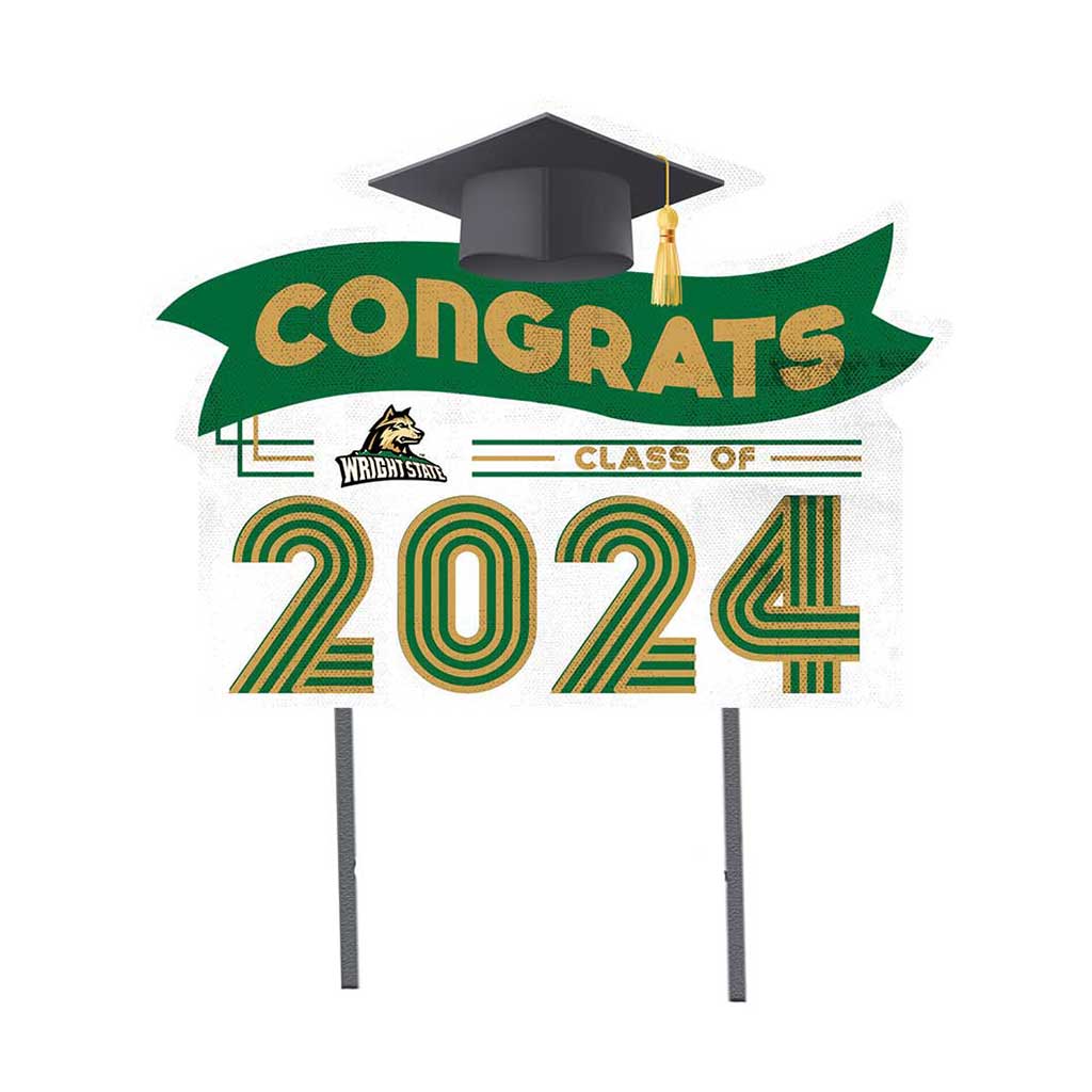 18x24 Congrats Graduation Lawn Sign Wright State University Raiders