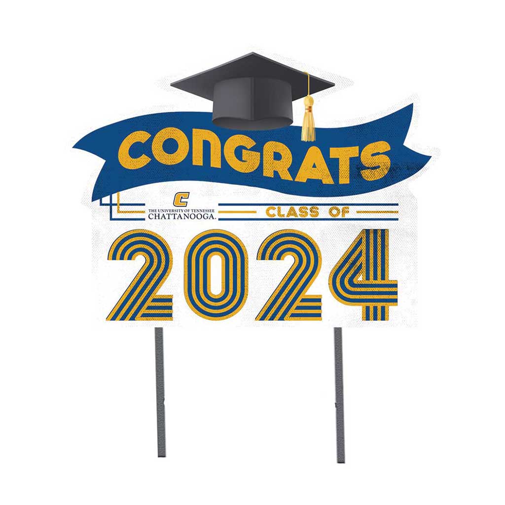 18x24 Congrats Graduation Lawn Sign Tennessee Chattanooga Mocs