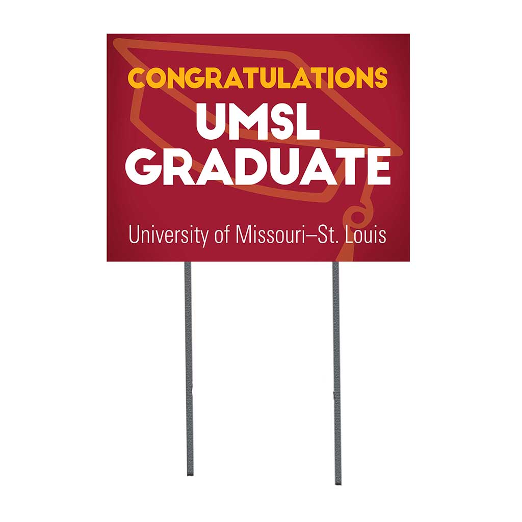 18x24 Lawn sign Congratulations Graduate Cap Missouri-St. Louis Tritons