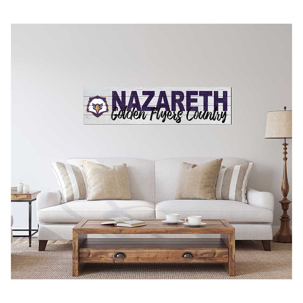 40x10 Sign With Logo Nazareth University Goldne Flyers