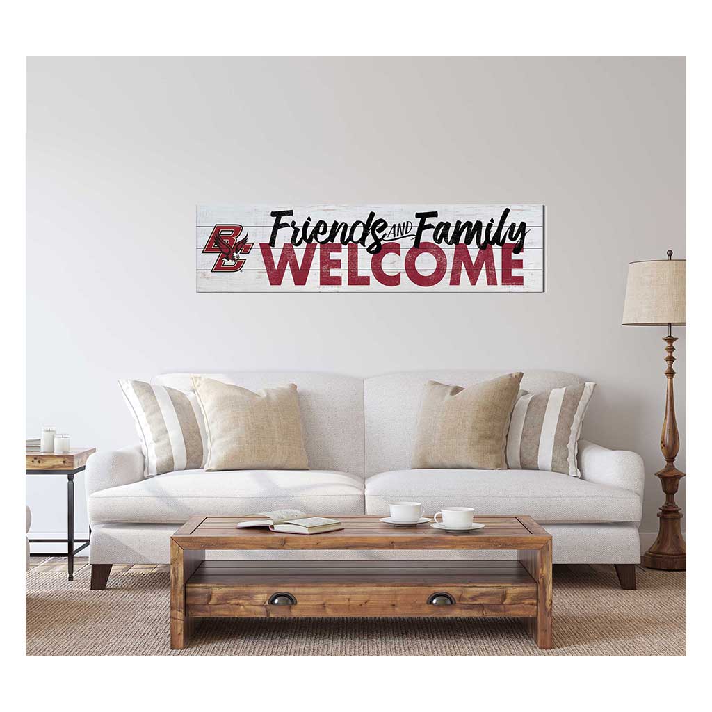 40x10 Sign Friends Family Welcome Boston College Eagles