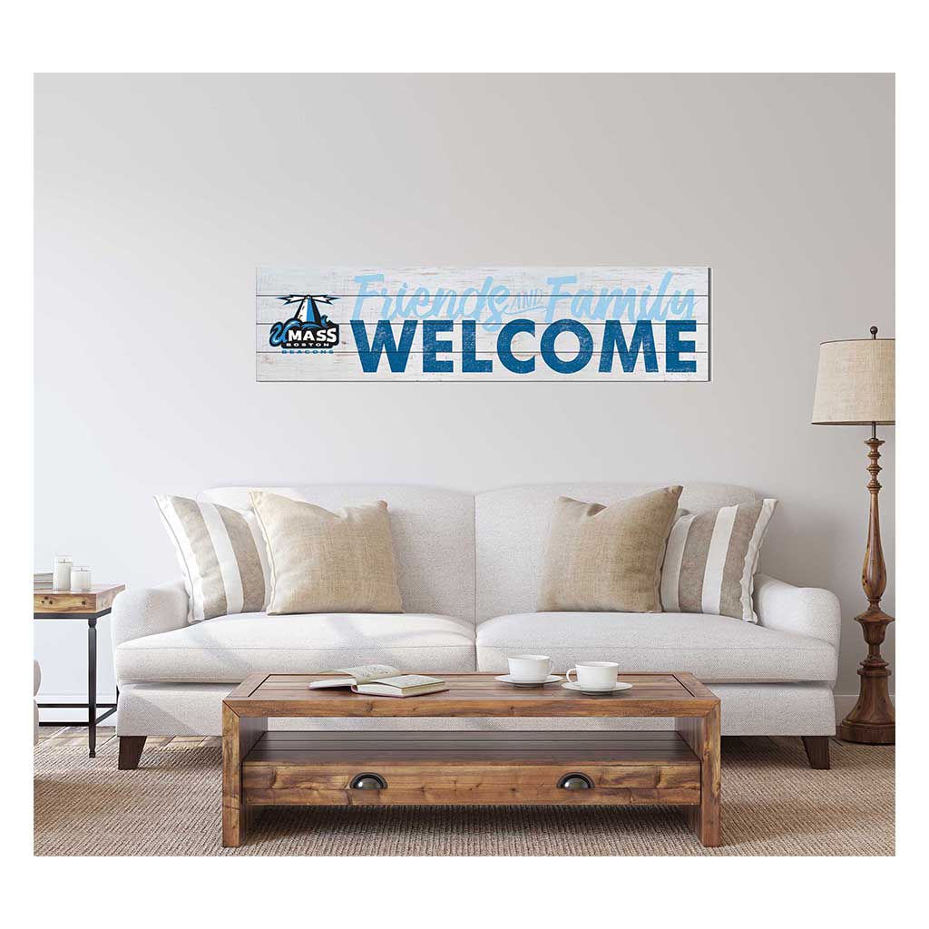 40x10 Sign Friends Family Welcome UMASS Boston Beacons