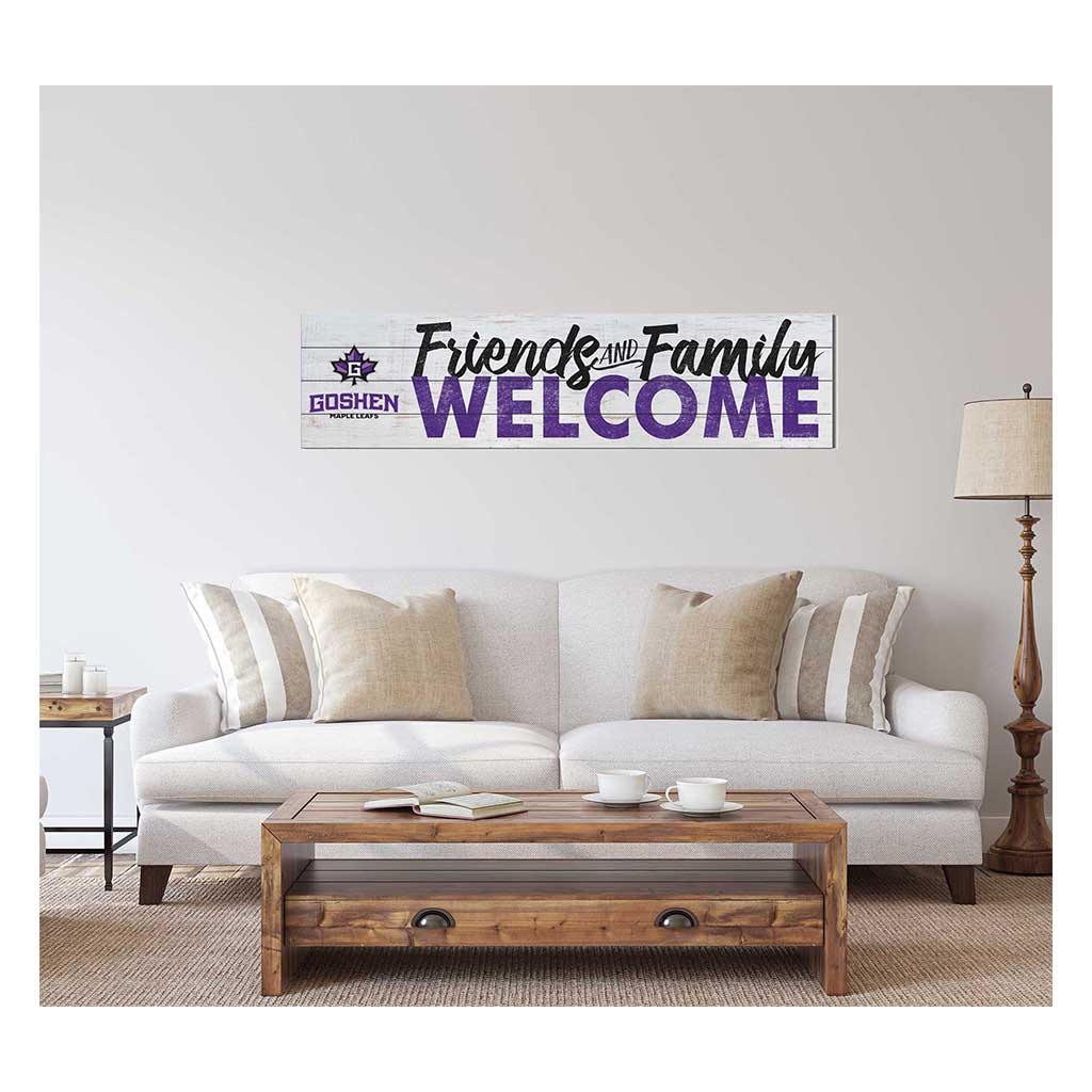 40x10 Sign Friends Family Welcome Goshen College Maple Leafs